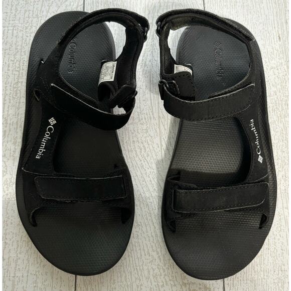 Columbia Women’s Black Adjustable Suede Strap Sandals Size 6 - Picture 1 of 8